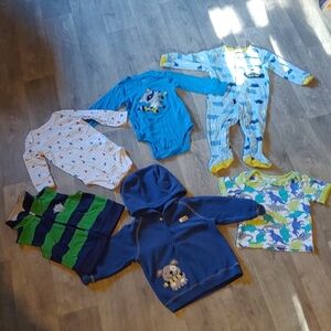 Carter's Boys Size 12 Months Bundle - Blue, Green, White